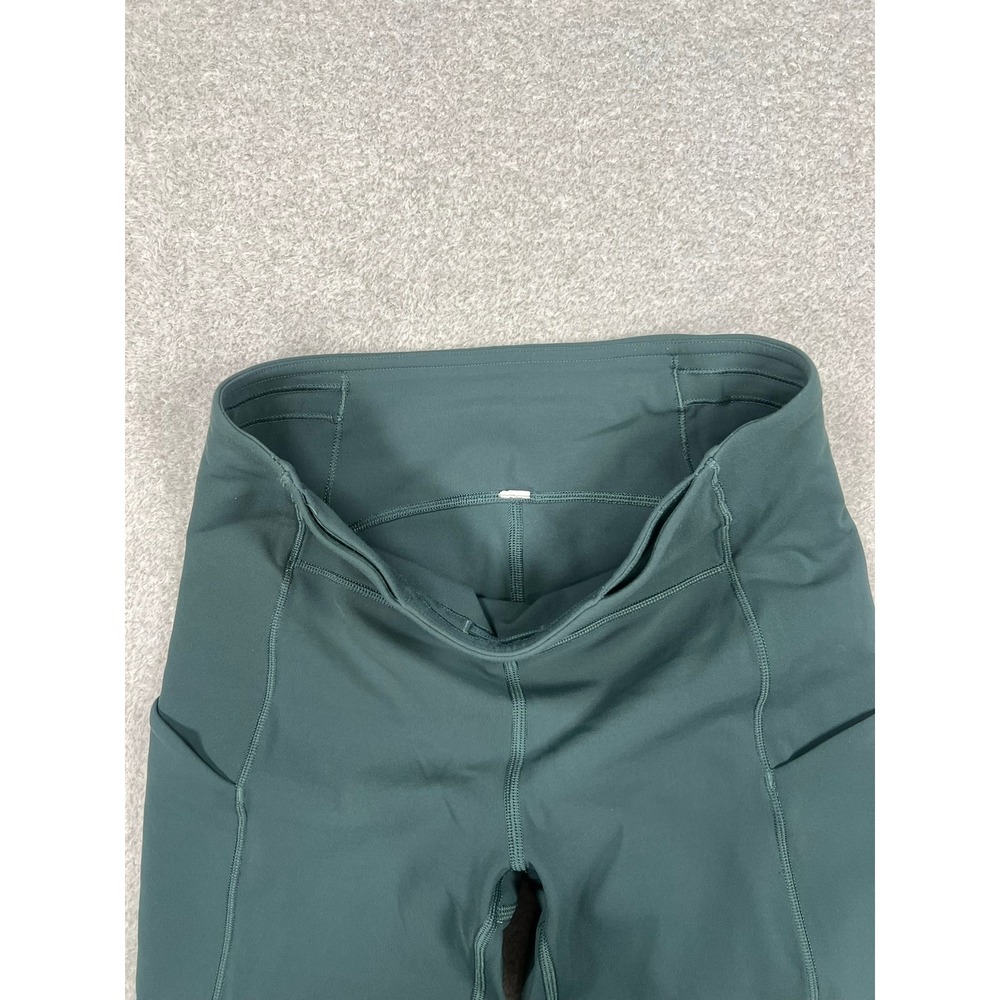 Lululemon Speed Up Crop 21" Dark Forest Green Luxtreme Running Leggings Size 4 - Picture 8 of 12